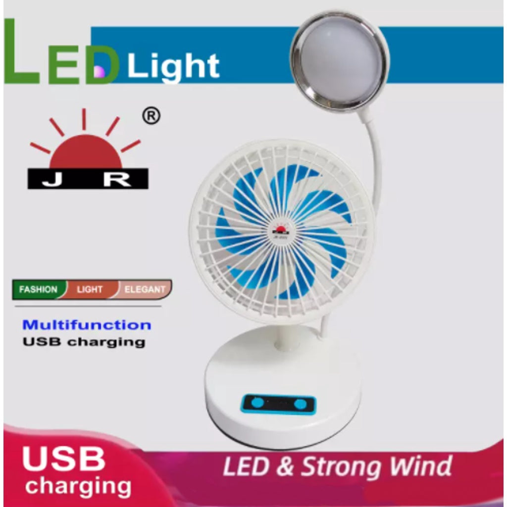 Mini Fan with LED. Portable Chargeable Mini Electric Fan With LED Light Lamp