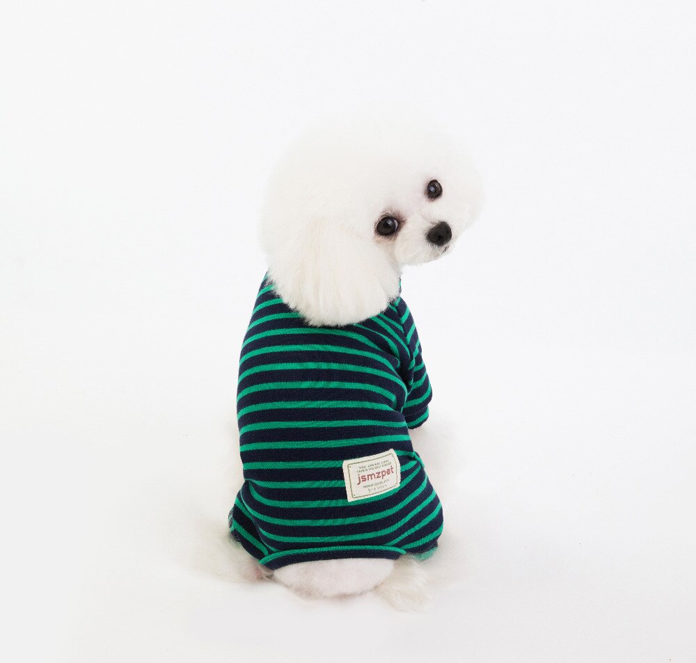 Striped Cotton Dog Jumpsuit Pajama