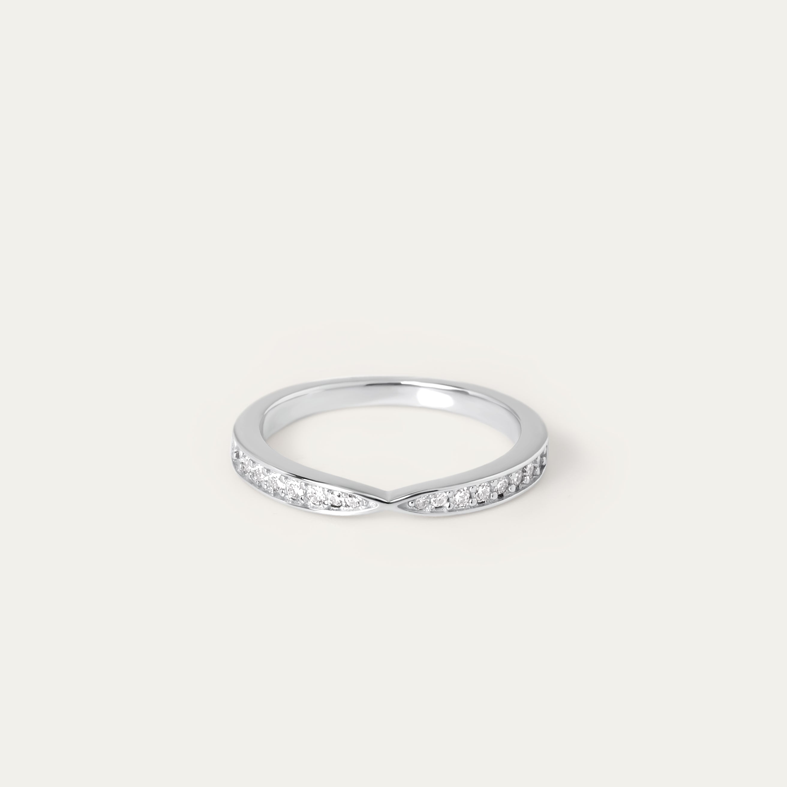 Tissa 0.30ct Moissanite Ring (925 Sterling Silver. Size 8)