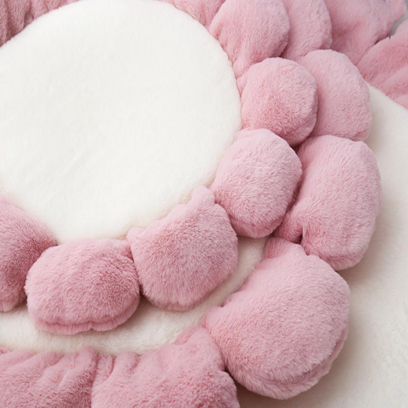 Warm Padded Flower Dog Cat Bed