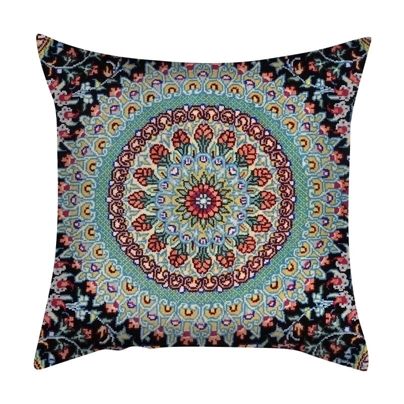 Ethnic Style Geometric Fibre Peach Skin Pillow Cases