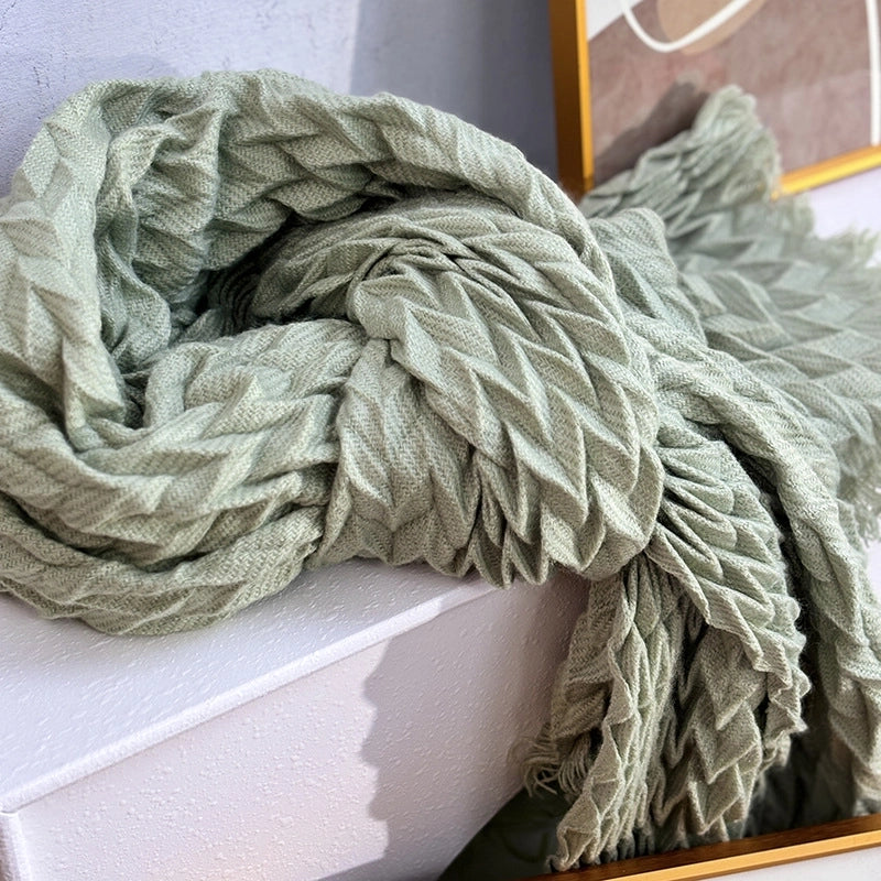Unisex Elegant Original Design Geometric Voile Cotton Scarf