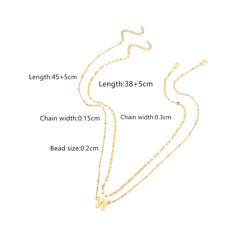 Casual Business Classic Style Letter 201 Stainless Steel 304 Stainless Steel Pendant Necklace