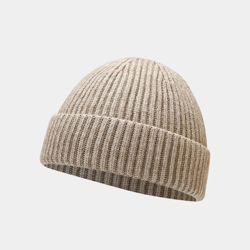 Unisex Basic Minimalist Solid Color Eaveless Wool Cap