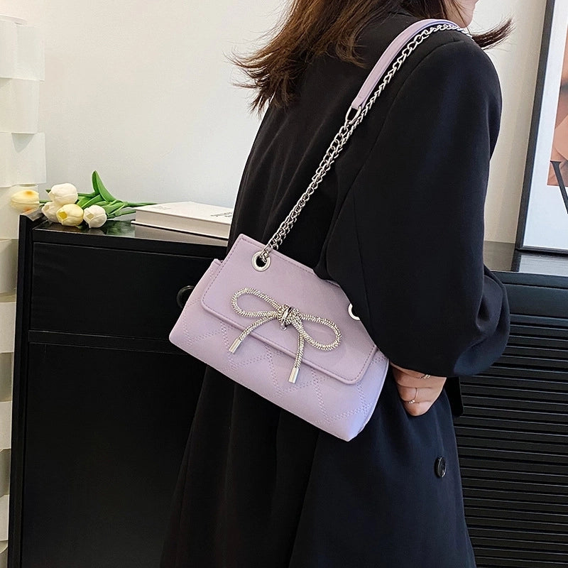 Women's Small Pu Leather Solid Color Streetwear Square Magnetic Buckle Shoulder Bag Crossbody Bag