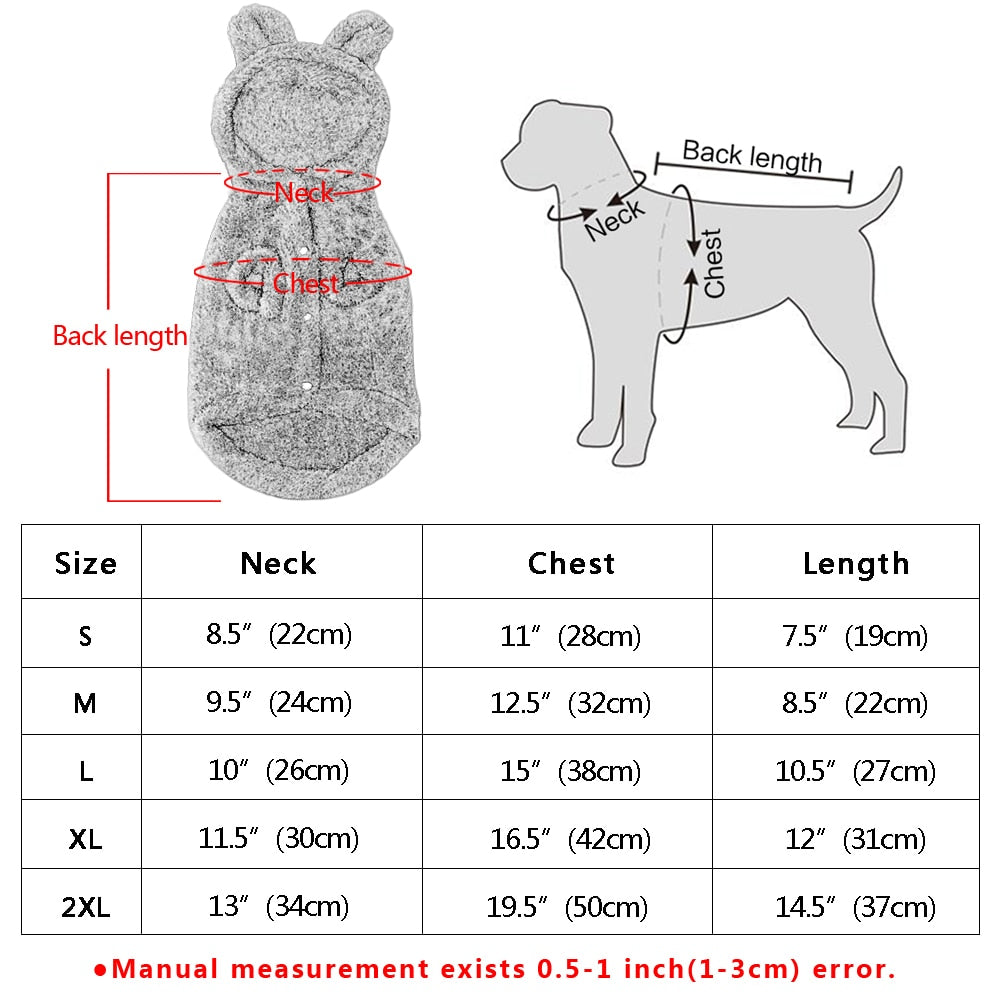 Warm Cat Clothes Winter Pet Puppy Kitten Coat
