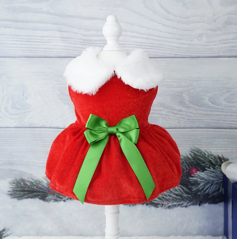 Pet Christmas Clothes Winter Old Man Classic Dog Clothes Christmas Dress Winter New Year Clothes Holiday One Piece