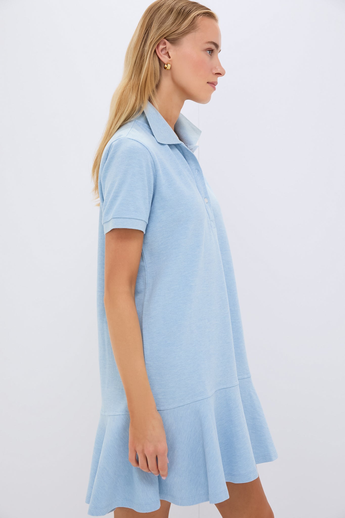 Light Blue Pique May Polo Dress