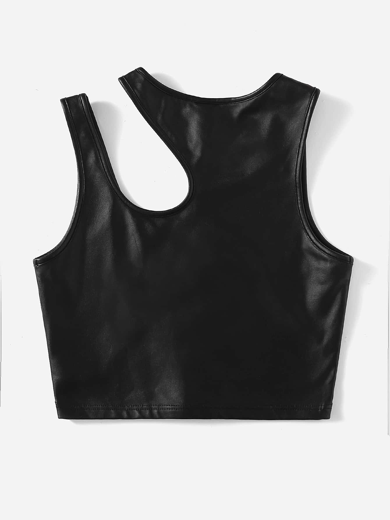 Cut Out Crop Tank Top 2