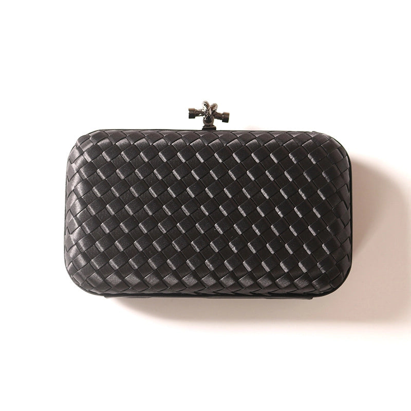 Red Rose Red Green Polyester Solid Color Lingge Square Clutches