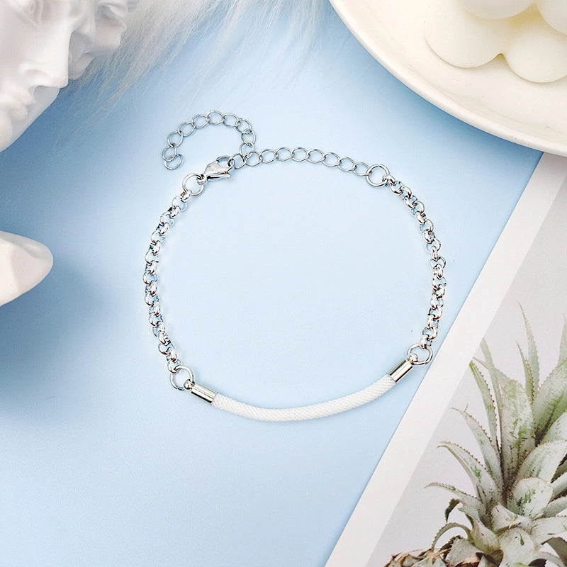 Minimalist Geometric Titanium Steel No Inlaid Stainless Steel Bracelets In Bulk