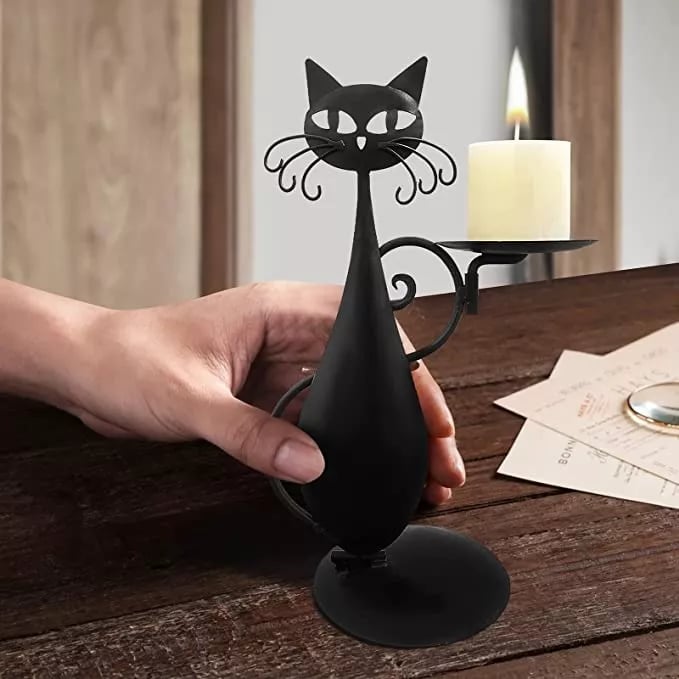 🔥Hot Selling | 49% OFF😺Black Cat Candle Holder