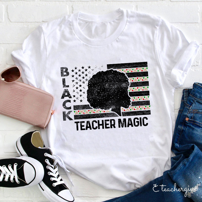 Black Teacher Magic Teacher T-Shirt