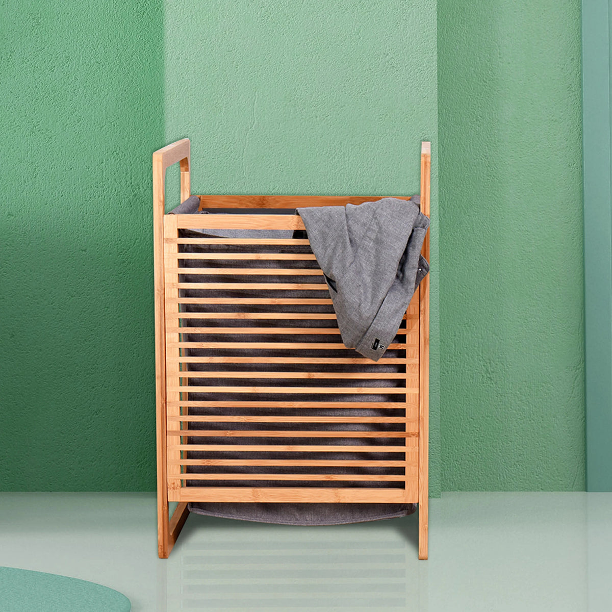 BAMBOO WOOD LAUNDRY BASKET