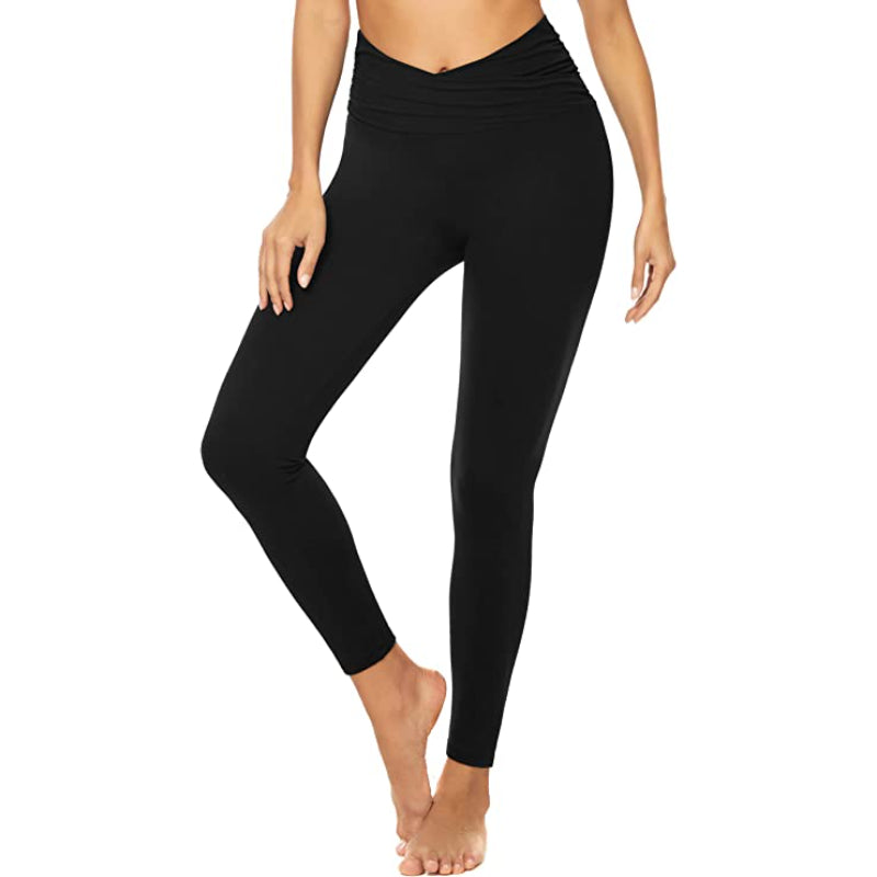 Capri Leggings for Women Butt Lift-High Waisted Tummy Control Black Workout Yoga Pants
