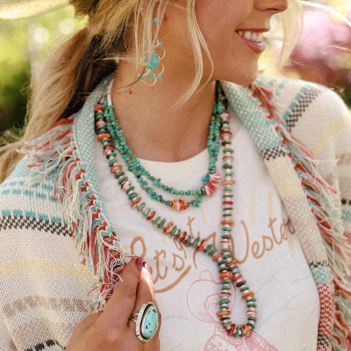 Spiny Oyster and  Necklace with Heishi Beads