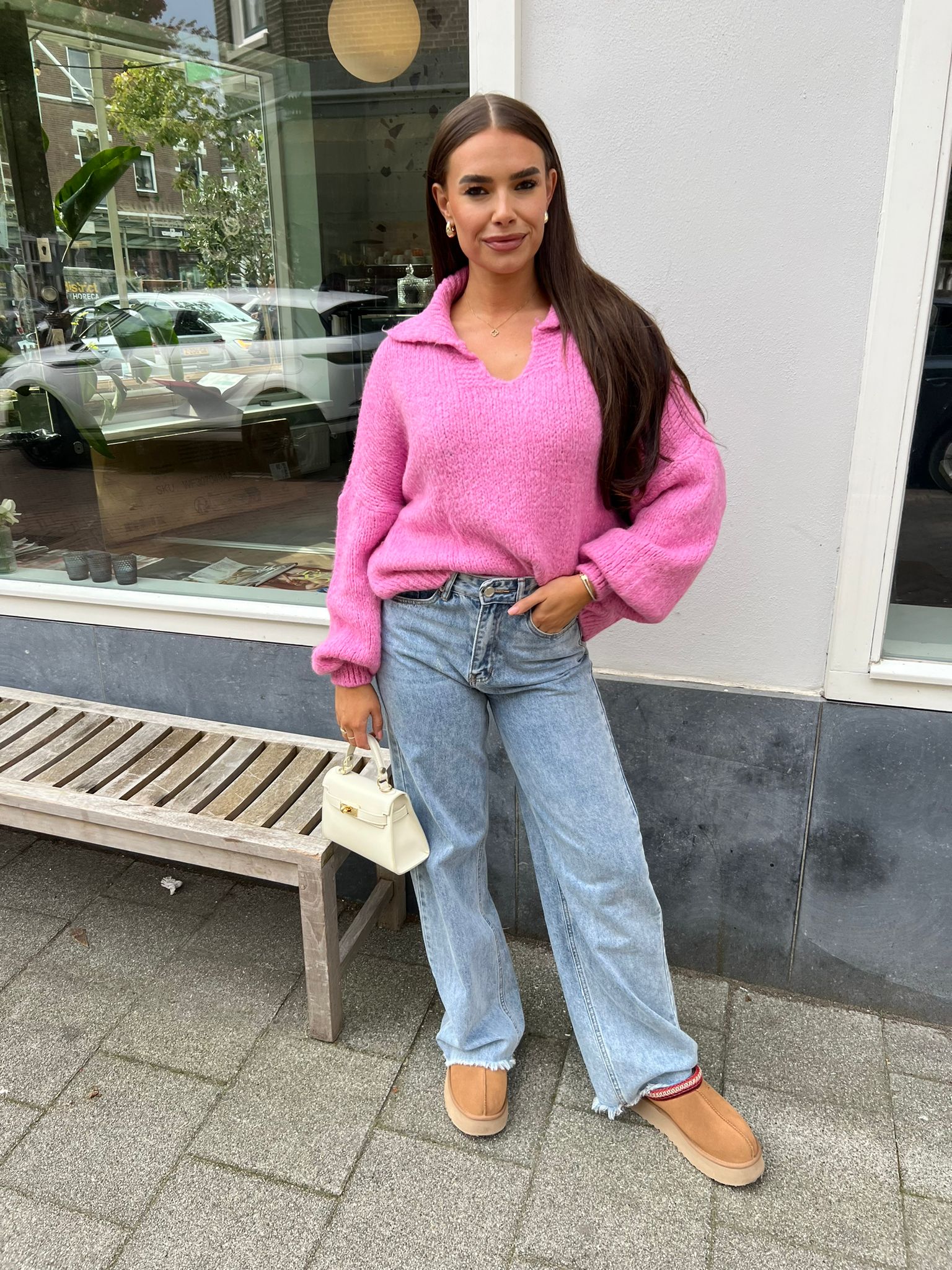 Polo sweater candy pink