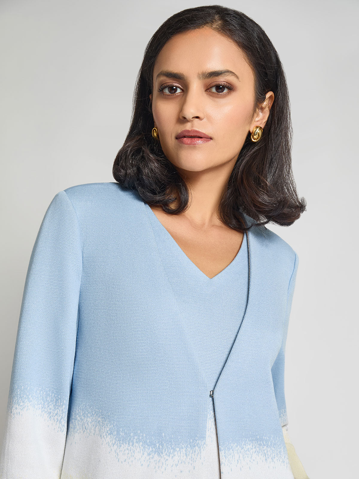 Relaxed Landscape Pattern Soft Knit Jacket - Vanity Fit