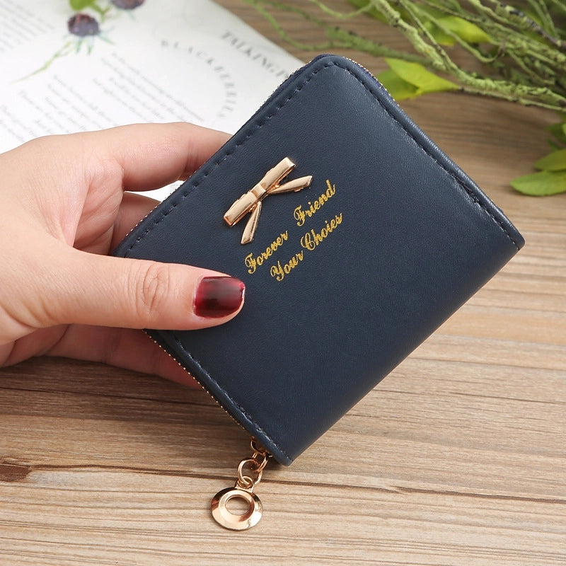 Korean Bow Coin Purse Wallet Candy Color Coin Bag