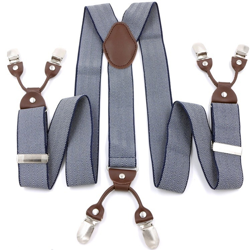 Vintage Men's 3.5cm Elastic Suspender Clip Suspenders