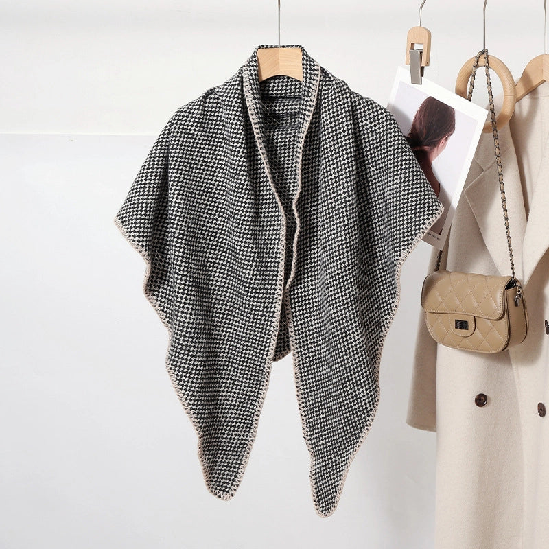 Women's Casual Lattice Imitation Cashmere Shawl
