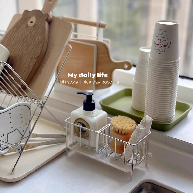 Casual Solid Color Stainless Steel Kitchen Racks