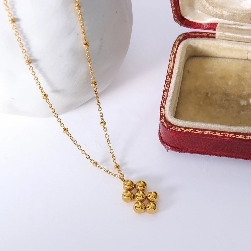 Minimalist Printing 304 Stainless Steel No Inlaid 18K Gold Plated Plating