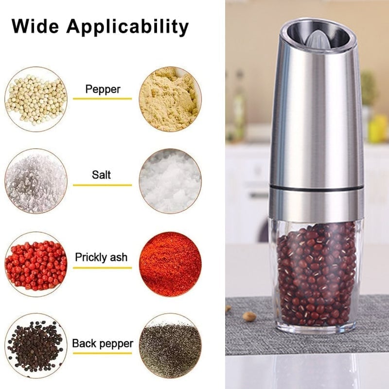 Automatic Electric Gravity Induction Salt & Pepper Grinder