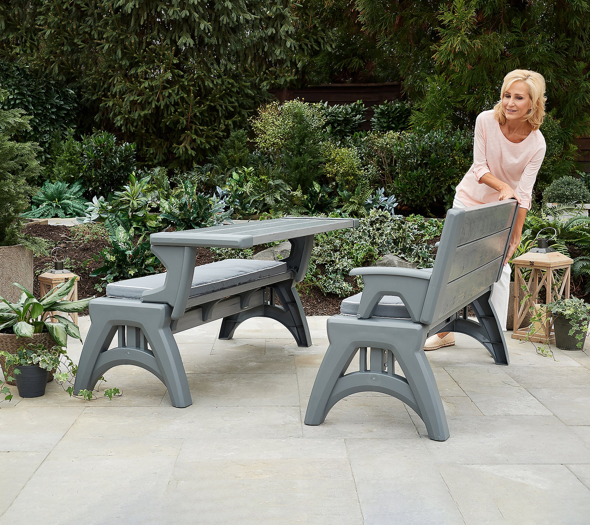 🎉𝑻𝒐𝒅𝒂𝒚'𝒔 𝑺𝒑𝒆𝒄𝒊𝒂𝒍 𝑽𝒂𝒍𝒖𝒆💝Buy 2 Get 2 Free✨Convert-A-Bench Gen II XL Bench-to-Table with Cup Holder