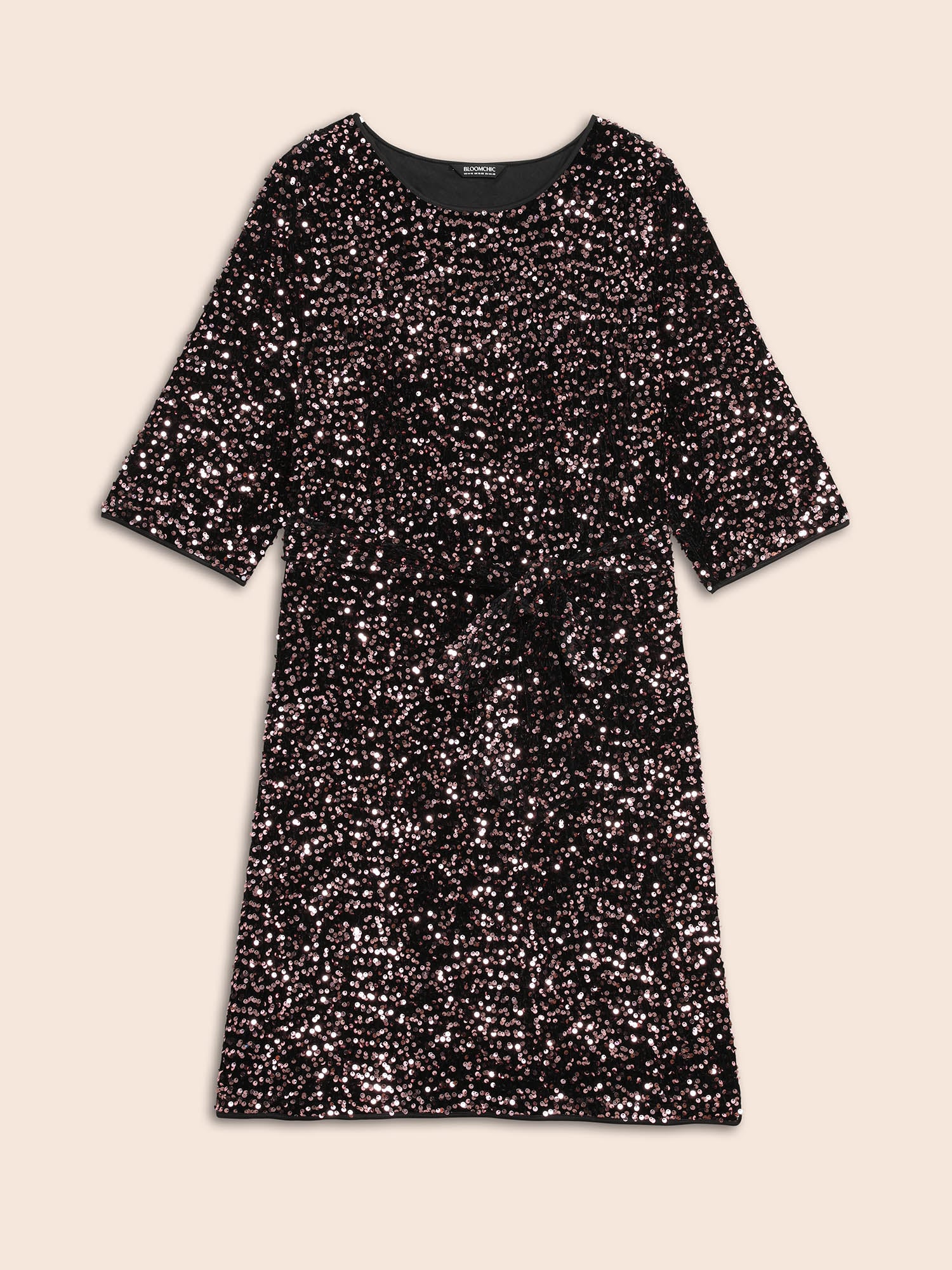 Sequin Round Neck Dress