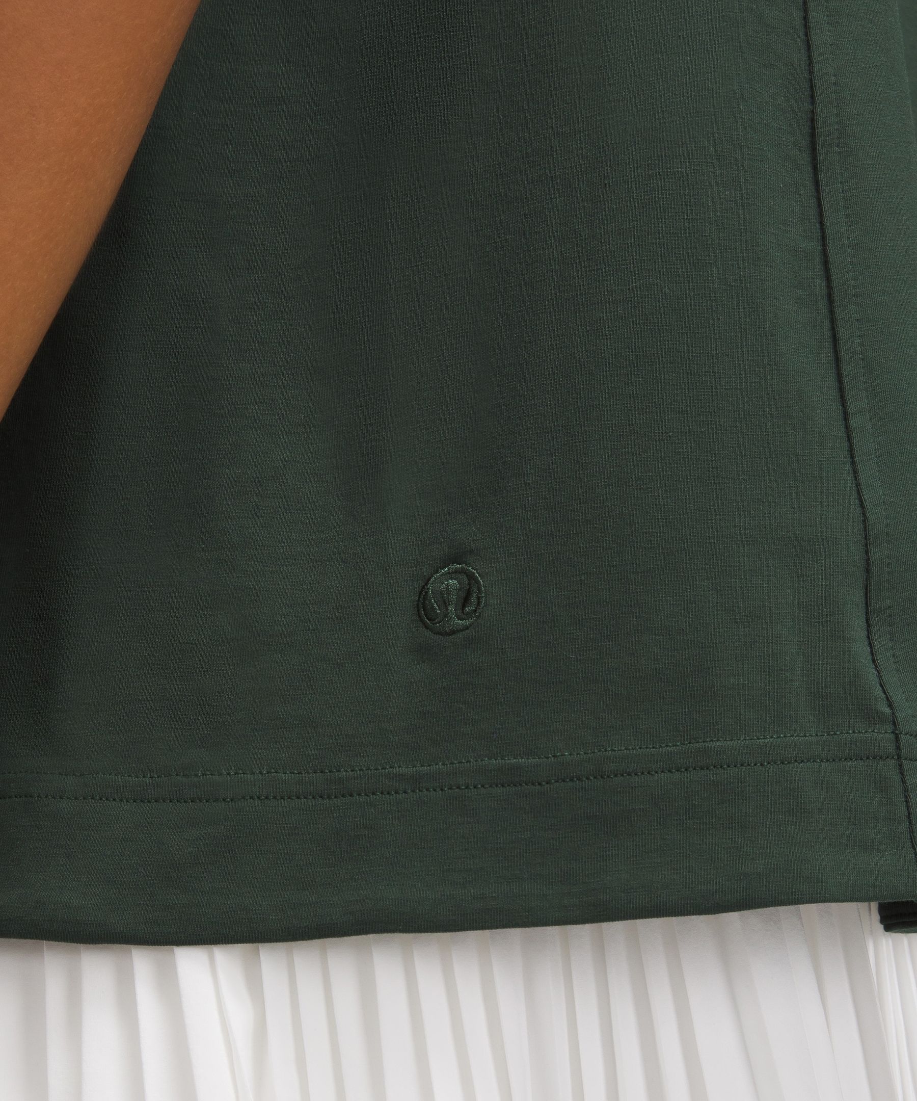 Long Cotton Crewneck Tank Top