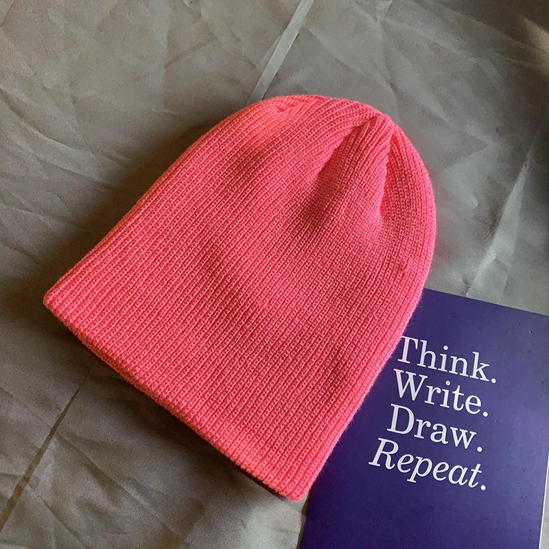 Unisex Basic Solid Color Eaveless Wool Cap