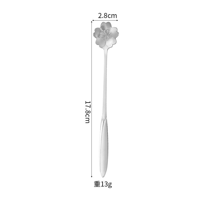 Casual Flower Stainless Steel Spoon 1 Piece