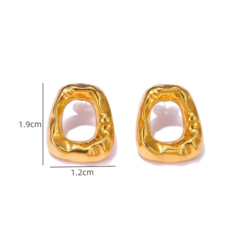 1 Pair Elegant Streetwear Geometric Plating 304 Stainless Steel Ear Studs