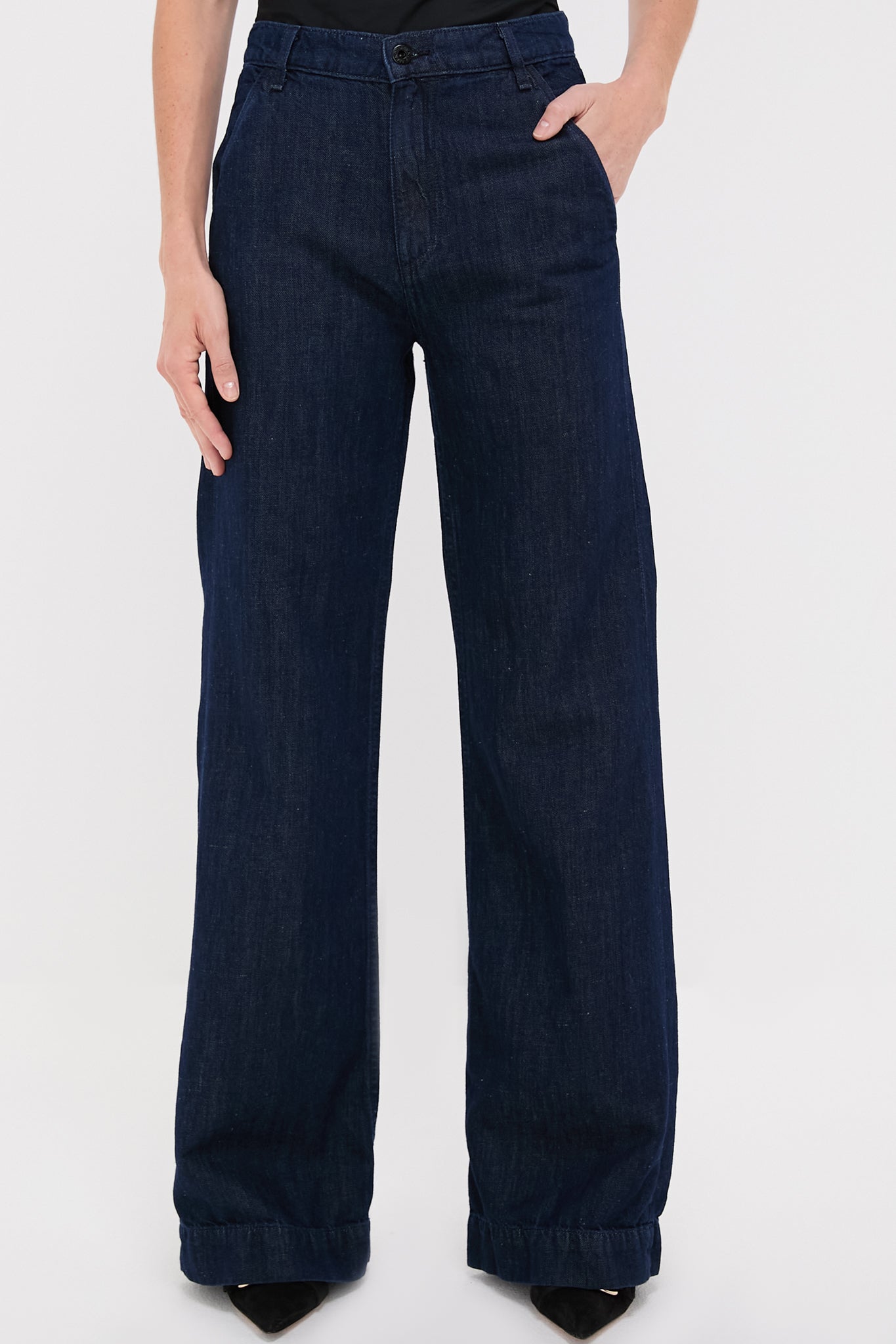 Indigo Linen Denim Trouser