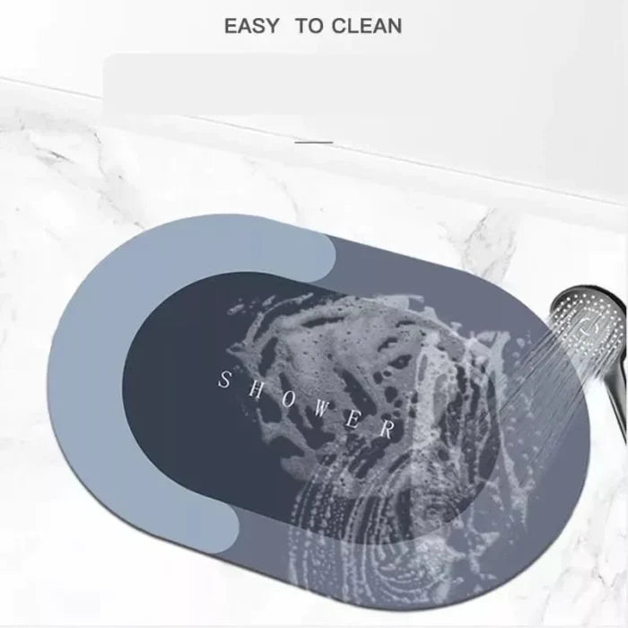 BATH MAT WATER ABSORBENT NON-SLIP OVAL SHAPE