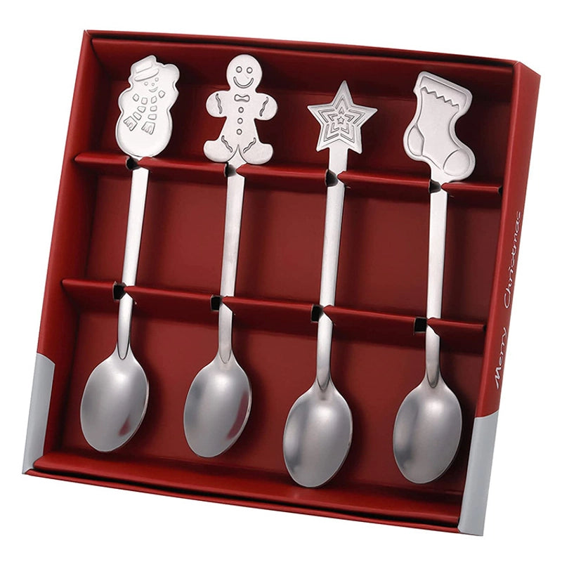 Christmas Fashion Cartoon Stainless Steel Festival Spoon 1 Set