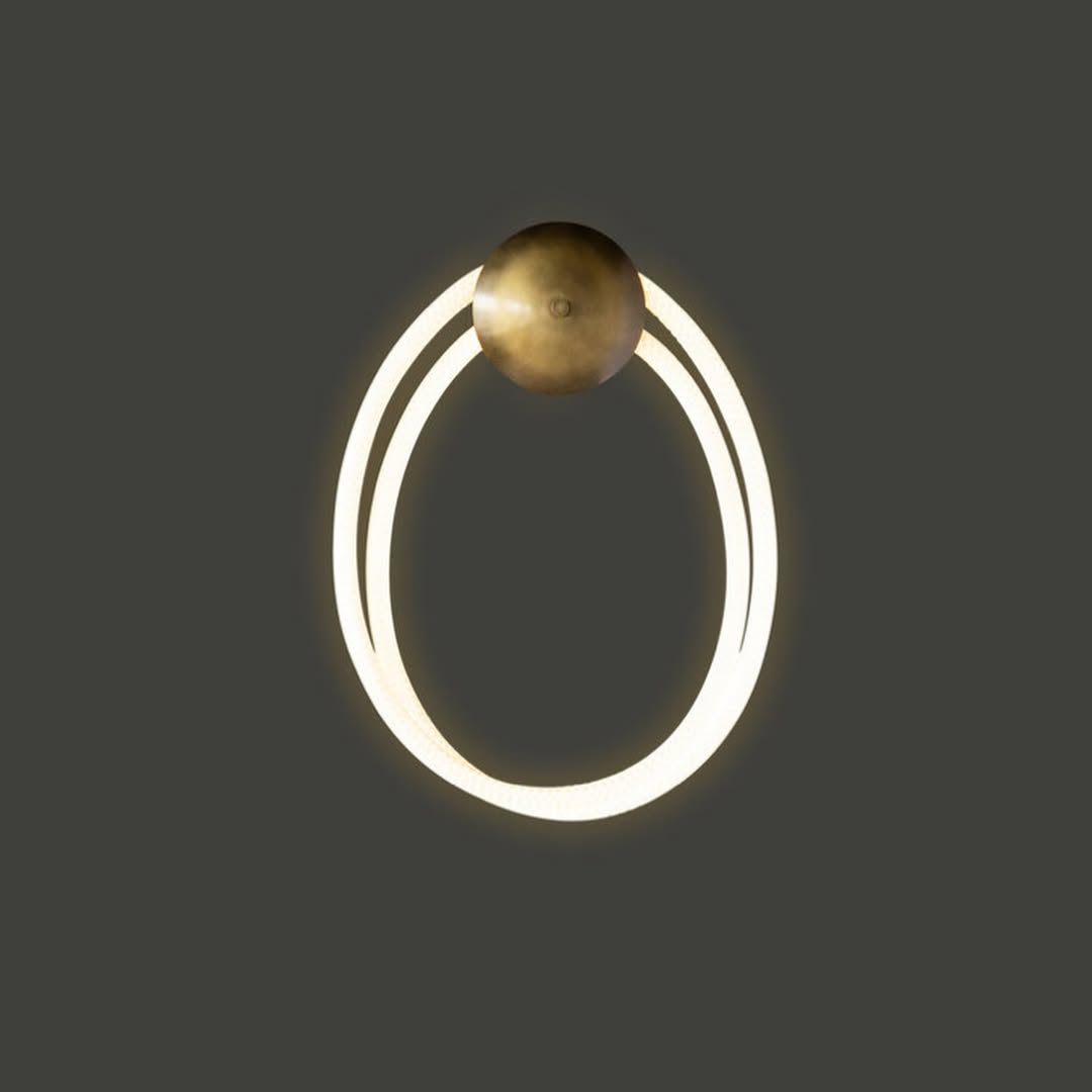 Modern Brass LED Ring Wall Light