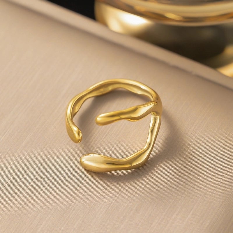 Sweet Bow Knot Titanium Steel Plating Rings