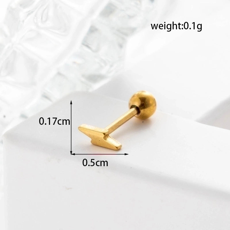 Ear Cartilage Rings & Studs Geometric 316L Stainless Steel  Plating