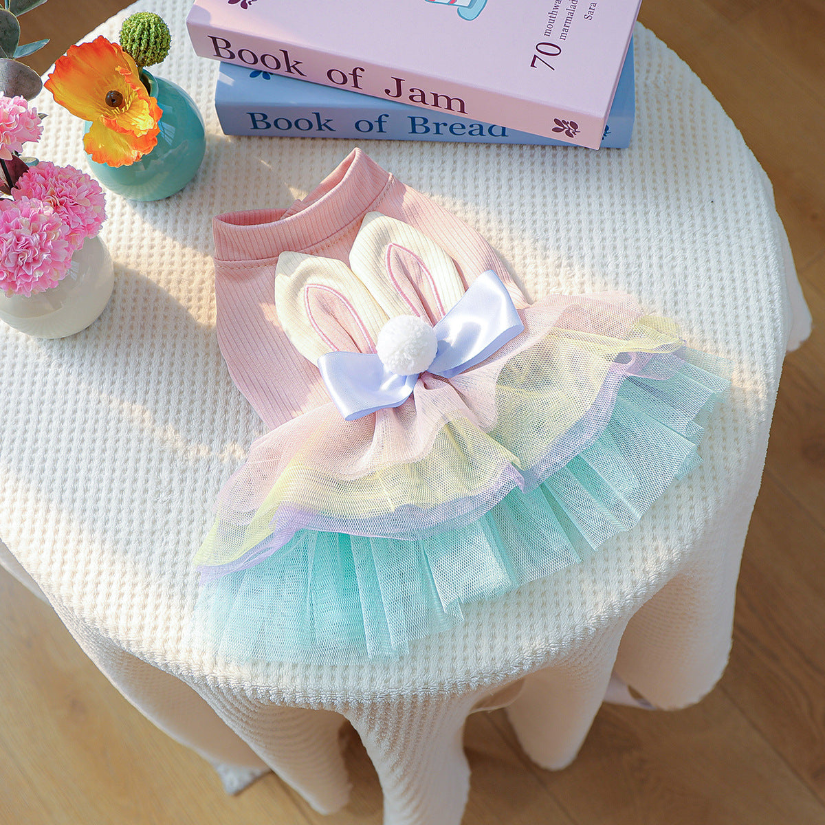 Rabbit Ear Decor Dog Cat Princess Dress