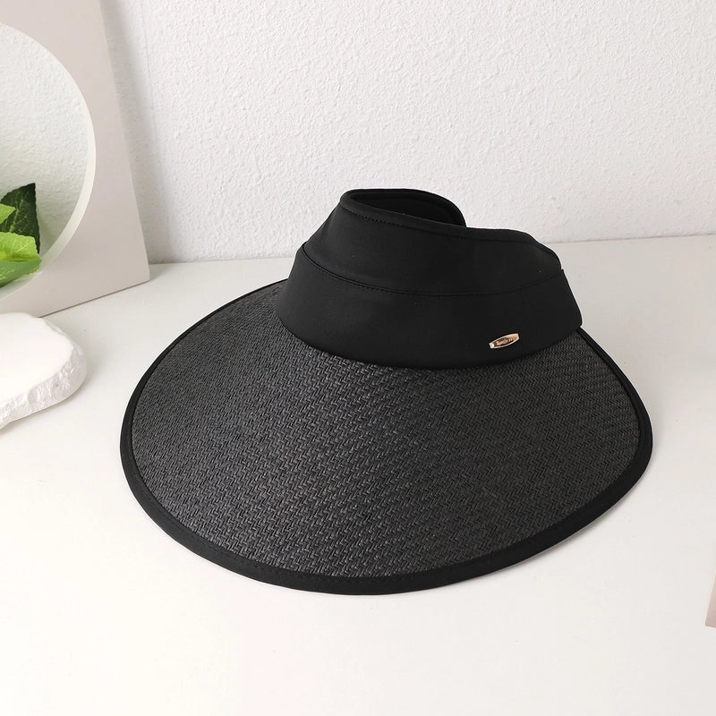 Women's Casual Minimalist Color Block Big Eaves Sun Hat