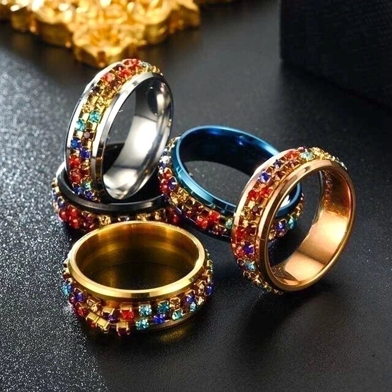 Fashion U Shape Stainless Steel Artificial Gemstones