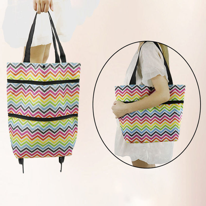 Foldable Shopping Trolley Tote Bag