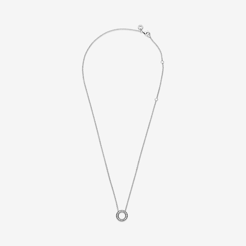 Pandora Logo Pavé Circle Collier Necklace