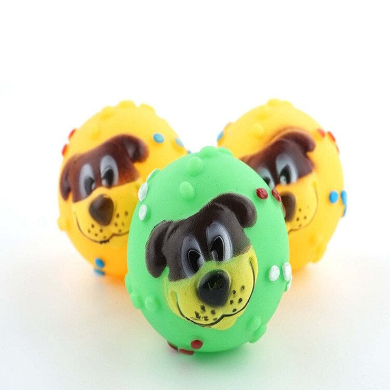 Soft Rubber Dog Face Toys