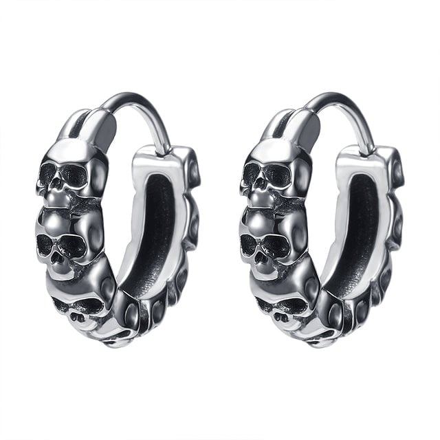 Stacked Skull Earrings