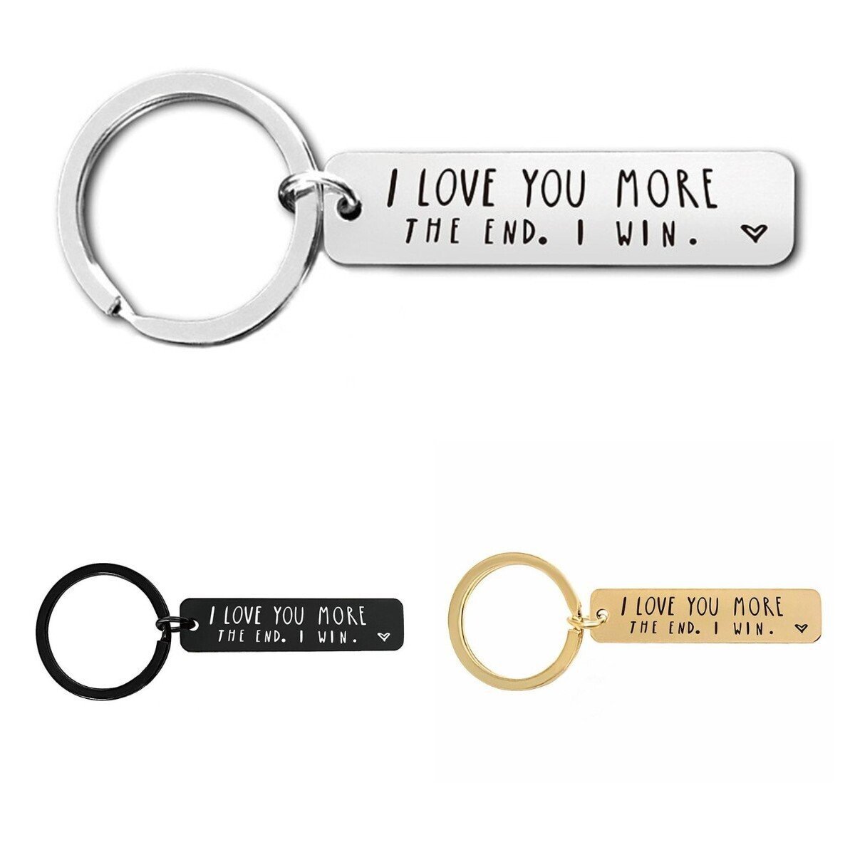 49% OFF⇝💓 I Love You More The End I WinFunny Birthday Keychain