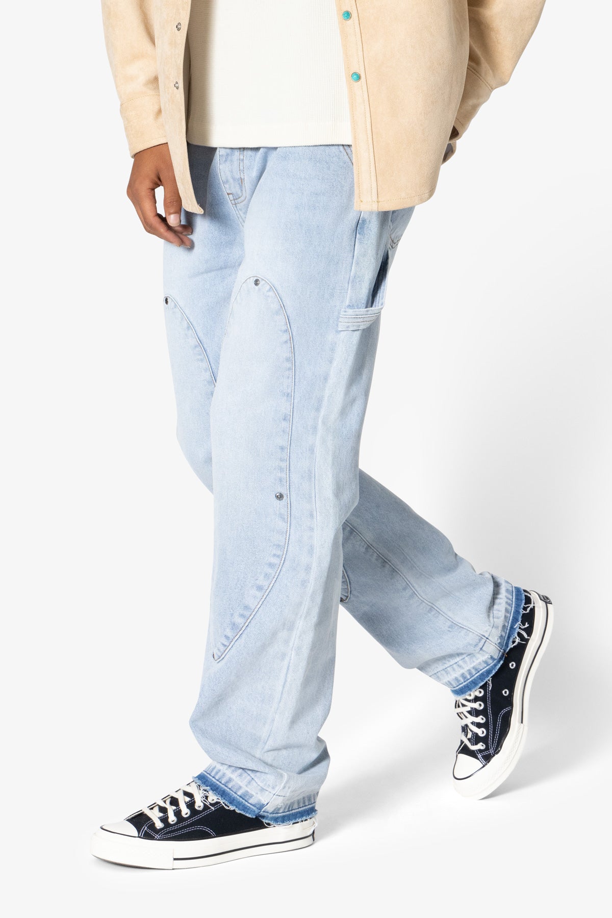 V694 Oval Double Knee Denim - Blue