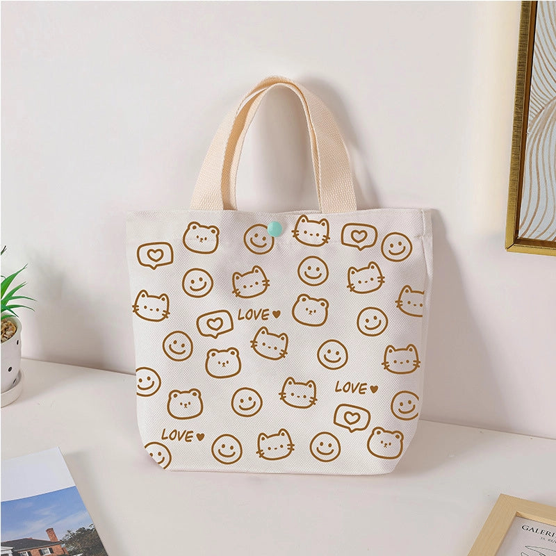 Women's Small Polyester Cartoon Cute Classic Style Square Buckle Handbag